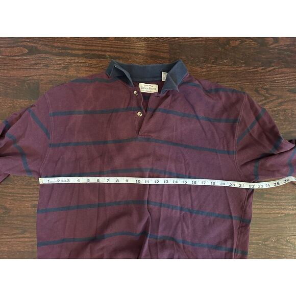 Vintage Denim Ridge Originals 100% Cotton Purple Striped Collared Shirt Sz Large - Picture 4 of 8